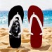 Men's Gothic Skull Flip Flops Comfortable Non-Slip Sandals with Graphic Print for Beach, Pool and Summer Outings