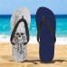 Men's Gothic Skull Flip Flops Comfortable Non-Slip Sandals with Graphic Print for Beach, Pool and Summer Outings