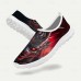 Men's Slip-On Sneakers with Red Dragon Print Lightweight and Breathable Casual Shoes for Walking, Sports and Outdoor Activities