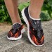 Men's Slip-On Sneakers with Red Dragon Print Lightweight and Breathable Casual Shoes for Walking, Sports and Outdoor Activities
