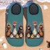 Men's Funny Beach Water Shoes - Cartoon Chicken Print, Quick-Dry Aqua Socks for Swimming, Surfing & Outdoor Activities