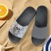 Men's Skull Print Slide Sandals Lightweight Non-Slip Beach Slippers for Casual Summer Wear, Poolside or Seaside Vacation