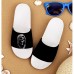 Men's Skull Print Slide Sandals Lightweight Non-Slip Beach Slippers for Casual Summer Wear, Poolside or Seaside Vacation