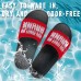 Men's Funny Slide Sandals - Bold "You Might Be Drunk" Print, Comfortable Non-Slip Pool & Beach Slippers, Casual Summer Footwear