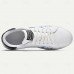 Men's Casual White Sneakers with Color Splash Design - Comfortable Fashionable Low-Top Lace-Up Shoes