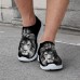 Men's Lion Print Flyknit Sneakers - Lightweight Breathable Athletic Shoes for Running, Gym and Everyday Casual Wear