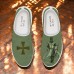 Men's Crusader Slip-On Sneakers Medieval Knight Cross Printed Lightweight Casual Shoes for Easter & Daily Wear