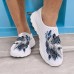 Men's Wolf Print Breathable Mesh Sneakers - Lightweight Casual Athletic Shoes for Fitness and Outdoor Activities