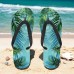 Unisex Tropical Sunset Flip Flops Vibrant Beach Sandals with Palm Tree Print for Summer, Pool and Vacation Wear