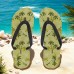 Unisex Tropical Sunset Flip Flops Vibrant Beach Sandals with Palm Tree Print for Summer, Pool and Vacation Wear