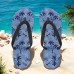 Unisex Tropical Sunset Flip Flops Vibrant Beach Sandals with Palm Tree Print for Summer, Pool and Vacation Wear