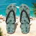 Unisex Tropical Sunset Flip Flops Vibrant Beach Sandals with Palm Tree Print for Summer, Pool and Vacation Wear