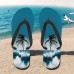Unisex Tropical Sunset Flip Flops Vibrant Beach Sandals with Palm Tree Print for Summer, Pool and Vacation Wear