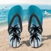 Unisex Tropical Sunset Flip Flops Vibrant Beach Sandals with Palm Tree Print for Summer, Pool and Vacation Wear