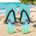 Unisex Tropical Sunset Flip Flops Vibrant Beach Sandals with Palm Tree Print for Summer, Pool and Vacation Wear