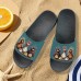 Women's Funny Chicken Print Slide Sandals Comfortable Casual Slides for Summer & Beachwear