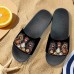 Women's Funny Chicken Print Slide Sandals Comfortable Casual Slides for Summer & Beachwear