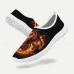 Men's Dragon Print Mesh Slip-On Sneakers - Lightweight Breathable Athletic Shoes for Running, Gym and Casual Wear