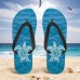 Men鈥檚 Sea Turtle Printed Flip Flops Beach Inspired & Comfortable Style for Beach Outings, Surfing & Tropical Vacations