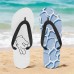 Men鈥檚 Sea Turtle Printed Flip Flops Beach Inspired & Comfortable Style for Beach Outings, Surfing & Tropical Vacations