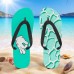 Men鈥檚 Sea Turtle Printed Flip Flops Beach Inspired & Comfortable Style for Beach Outings, Surfing & Tropical Vacations