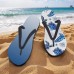 Men鈥檚 Sea Turtle Printed Flip Flops Beach Inspired & Comfortable Style for Beach Outings, Surfing & Tropical Vacations