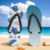 Men鈥檚 Sea Turtle Printed Flip Flops Beach Inspired & Comfortable Style for Beach Outings, Surfing & Tropical Vacations