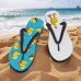Men鈥檚 Duck Printed Flip Flops Fun & Casual Style for Beach Walks, Outdoor Summer Parties & Poolside Lounging