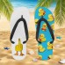 Men鈥檚 Duck Printed Flip Flops Fun & Casual Style for Beach Walks, Outdoor Summer Parties & Poolside Lounging