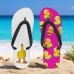Men鈥檚 Duck Printed Flip Flops Fun & Casual Style for Beach Walks, Outdoor Summer Parties & Poolside Lounging