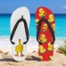 Men鈥檚 Duck Printed Flip Flops Fun & Casual Style for Beach Walks, Outdoor Summer Parties & Poolside Lounging