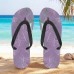 Men鈥檚 Blue Leaf Printed Flip Flops Tropical & Stylish Style for Beach Vacations, Island Hopping & Beachside Dinners