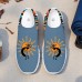 Men's Breathable Tribal Print Slip-On Walking Sneakers Lightweight Flyknit Mesh Shoes for Casual Outdoor Activities