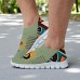 Men's Breathable Tribal Print Slip-On Walking Sneakers Lightweight Flyknit Mesh Shoes for Casual Outdoor Activities