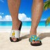 Men鈥檚 Duck-printed Slide Sandals Laid - Back & Cool Style for Men in Summer Beach Trips, Barbecues & Casual Outdoor Gatherings