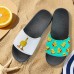 Men鈥檚 Duck-printed Slide Sandals Laid - Back & Cool Style for Men in Summer Beach Trips, Barbecues & Casual Outdoor Gatherings