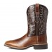 Men's Two-Tone Faux Leather Western Cowboy Boots Classic Embroidered Design, Durable Construction, Perfect for Riding, Outdoor, and Casual Wear