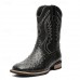 Men's Brown Faux Leather Cowboy Boots with Embroidered Detailing Classic Western Style for Casual Wear, Rodeos and Outdoor Events