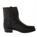 Men's Black Faux Leather Motorcycle Boots - Classic Harness Style with Durable Construction for Biker and Casual Wear