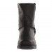 Men's Black Faux Leather Motorcycle Boots - Classic Harness Style with Durable Construction for Biker and Casual Wear