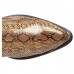 Men's Brown Western Cowboy Boots with Snake Print and Embroidered Design - Stylish and Durable for Outdoor Wear