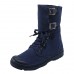 Men's Green Canvas Combat Boots with Buckle and Lace-Up Closure Durable Outdoor Hiking and Military Style Boots