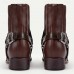 Men's Brown Western Cowboy Boots - Stylish Leather Embossed Ankle Boots for Casual Wear and Outdoor Activities