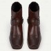 Men's Brown Western Cowboy Boots - Stylish Leather Embossed Ankle Boots for Casual Wear and Outdoor Activities