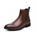 Men's Black Faux Leather Chelsea Boots - Perfect for Business Meetings, Formal Events, and Evening Outfits