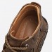 Men's Brown Leather Casual Lace-Up Ankle Boots Durable Stitching and Rugged Sole for Outdoor and Everyday Wear