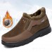 Men's Black Winter Slip-On Boots with Fleece Lining, Waterproof and Warm for Outdoor Cold Weather Wear