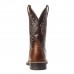 Men's Brown Western Cowboy Boots with Embroidered Shaft, Durable Faux Leather for Ranch and Casual Wear