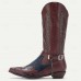 Men's Black Western Cowboy Boots Motorcycle Boots with Eagle Embroidery and Metal Chain Detail, Vintage Pointed Toe Boots for Riding and Casual Wear
