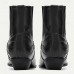 Men's Brown and Blue Western Cowboy Boots Embroidered Faux Leather Design for Casual and Country Style Wear